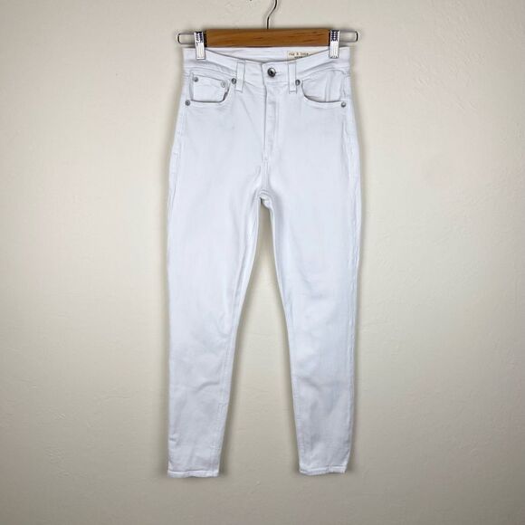 Rag & Bone Nina High-Rise Ankle Skinny Jeans - White - Picture 2 of 8